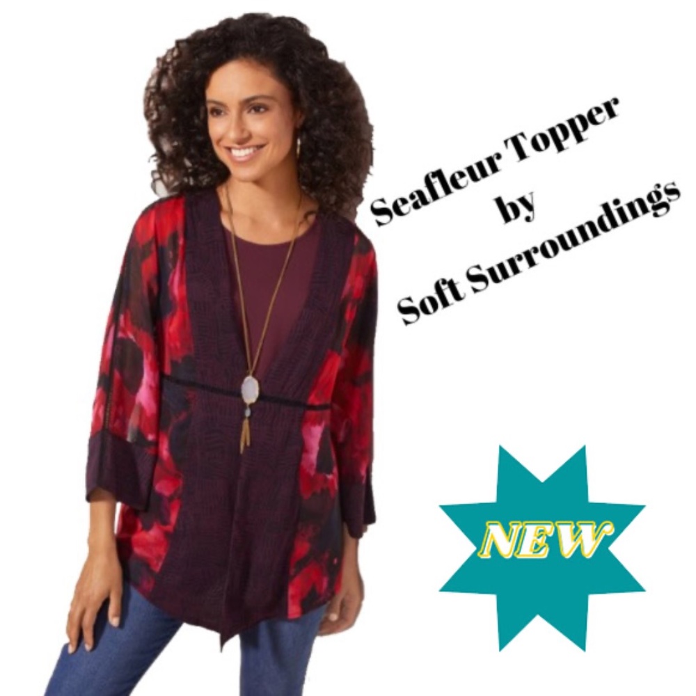 Seafleur Topper - Magenta color - Size M (10 - 12) by Soft Surroundings - NWT